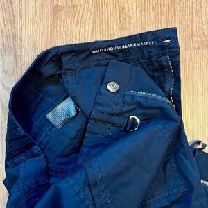 WHBM The Slim Crop Size 00 Black Cargo Pants